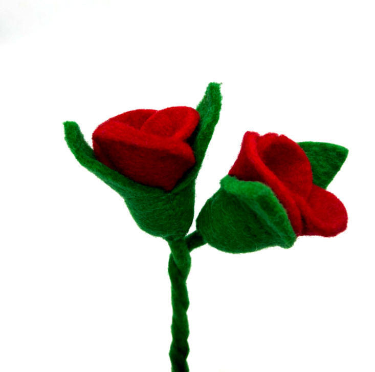 Handcrafted Felt Rose Flowers – Eco-Friendly Decorative Flowers